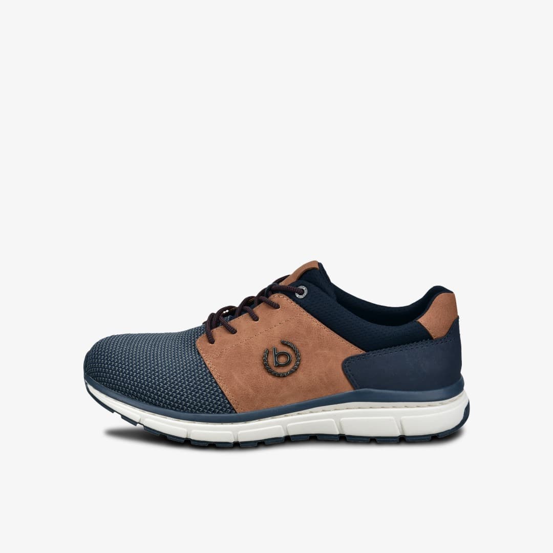 Schuhpark Bugatti Schnürschuh in Cognac und Blau