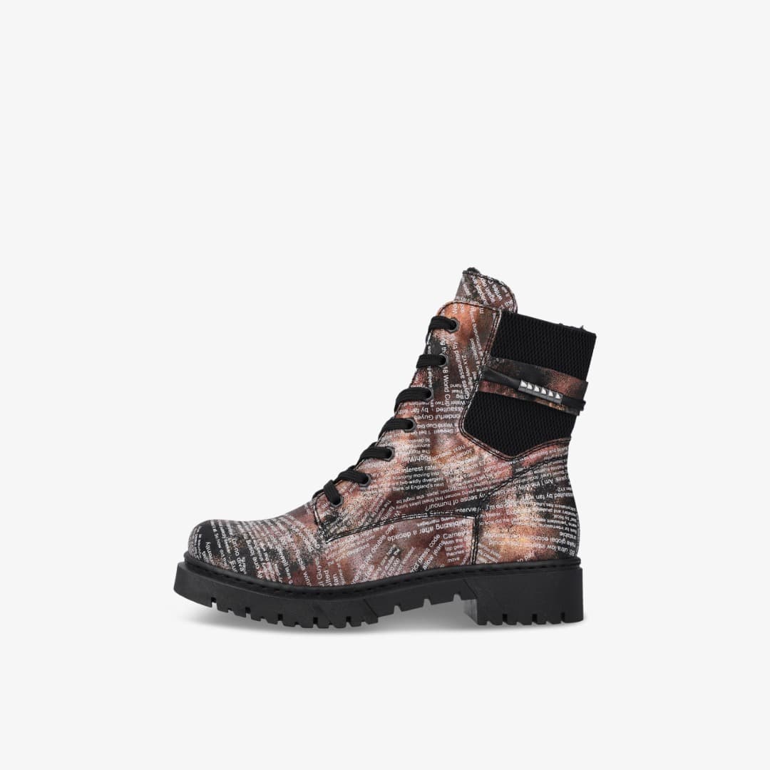 Rieker Biker Boots für Damen mit mehrfarbigen Muster