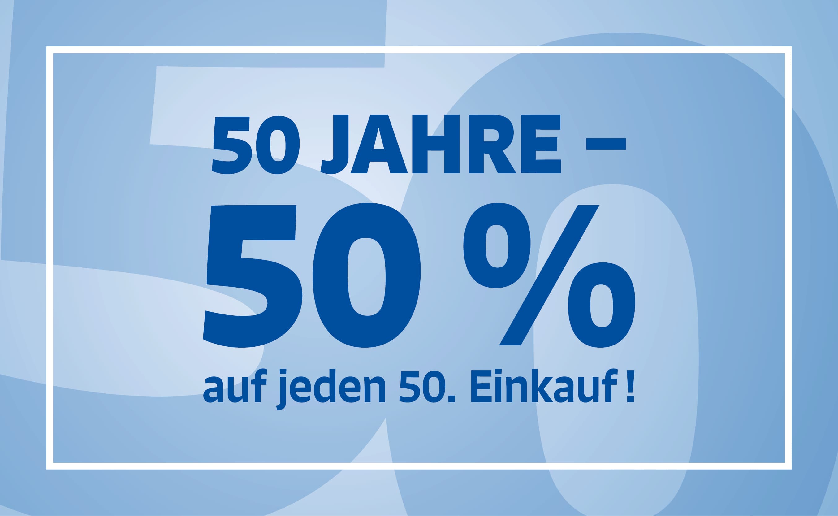 Schuhpark 50 Jahre Jubiläum 50% auf jeden 50. Einkauf