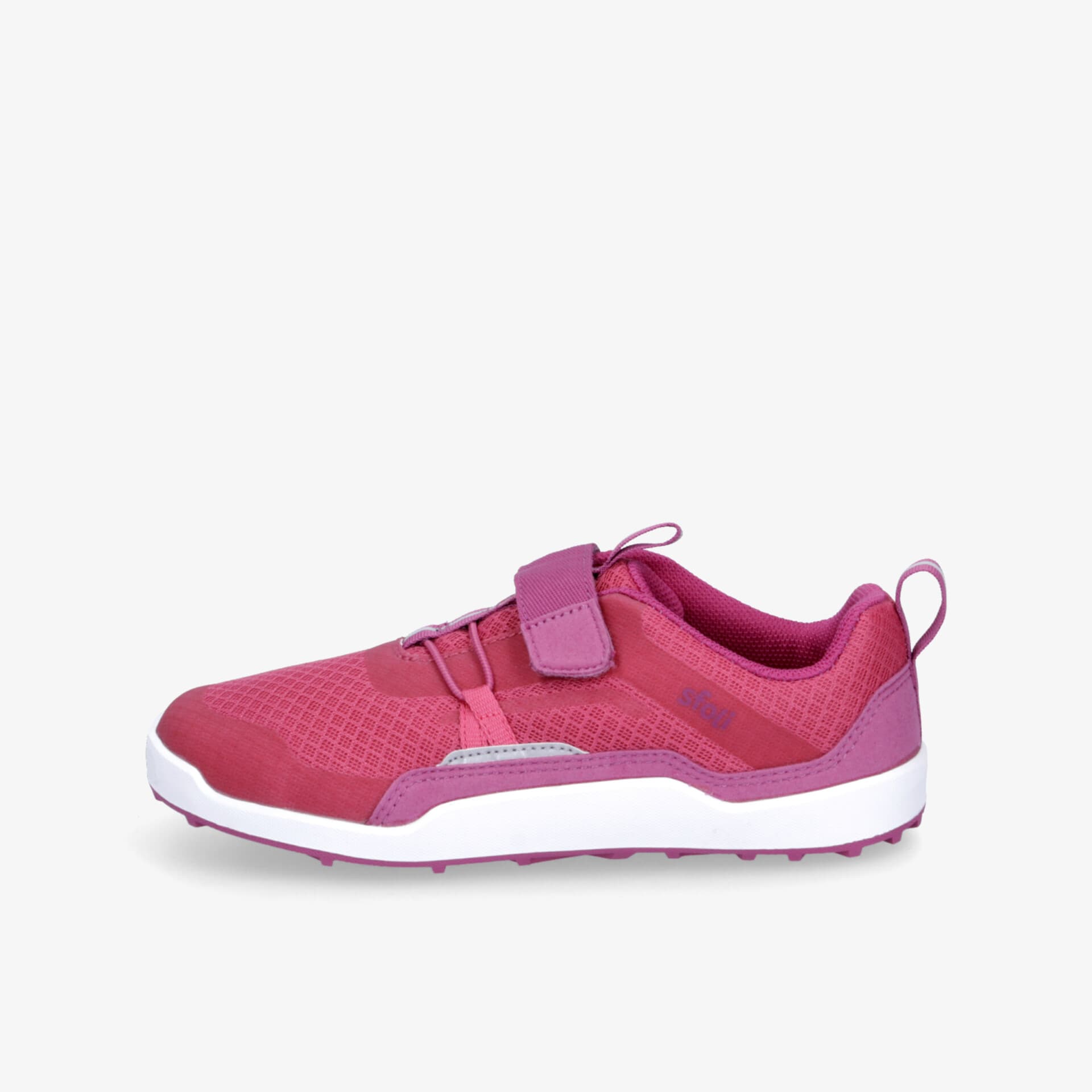 Leichter, atmungsaktiver pinker Sneaker mit Klettverschluss und rutschfester Sohle für bequemen Tragekomfort