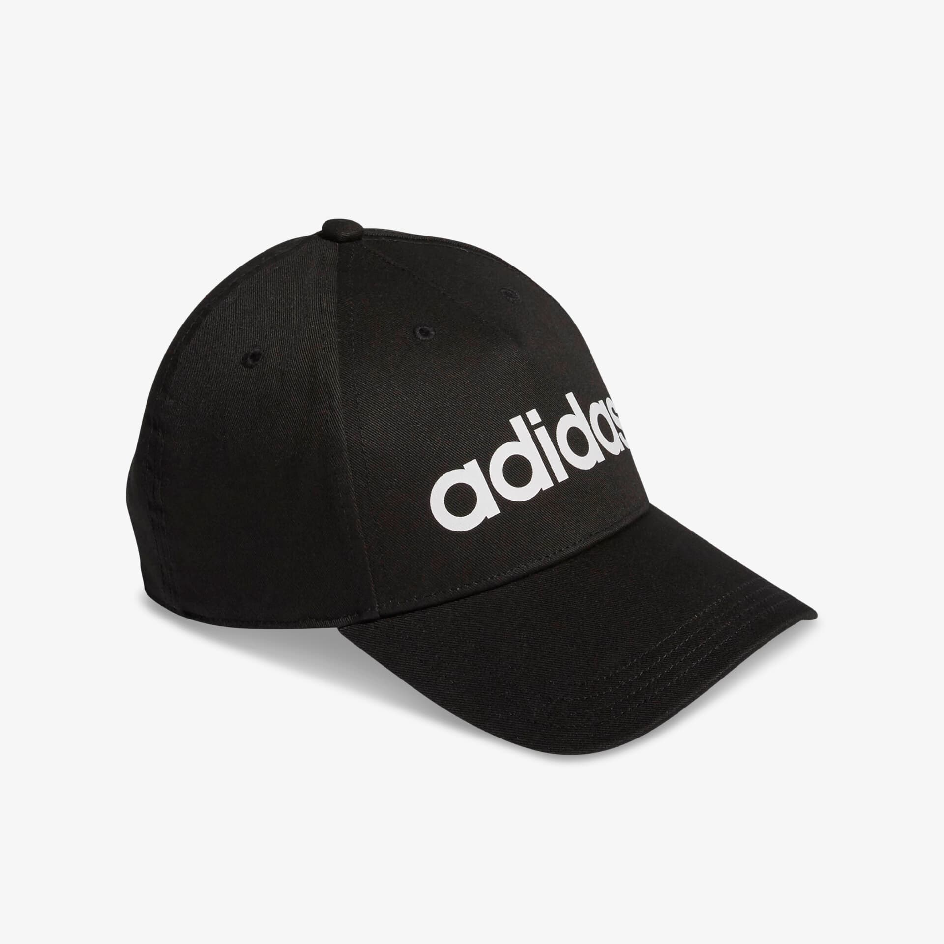 Stylische schwarze Baseballcap mit großem Logo, ideal für Freizeitaktivitäten und optimalen Tragekomfort.