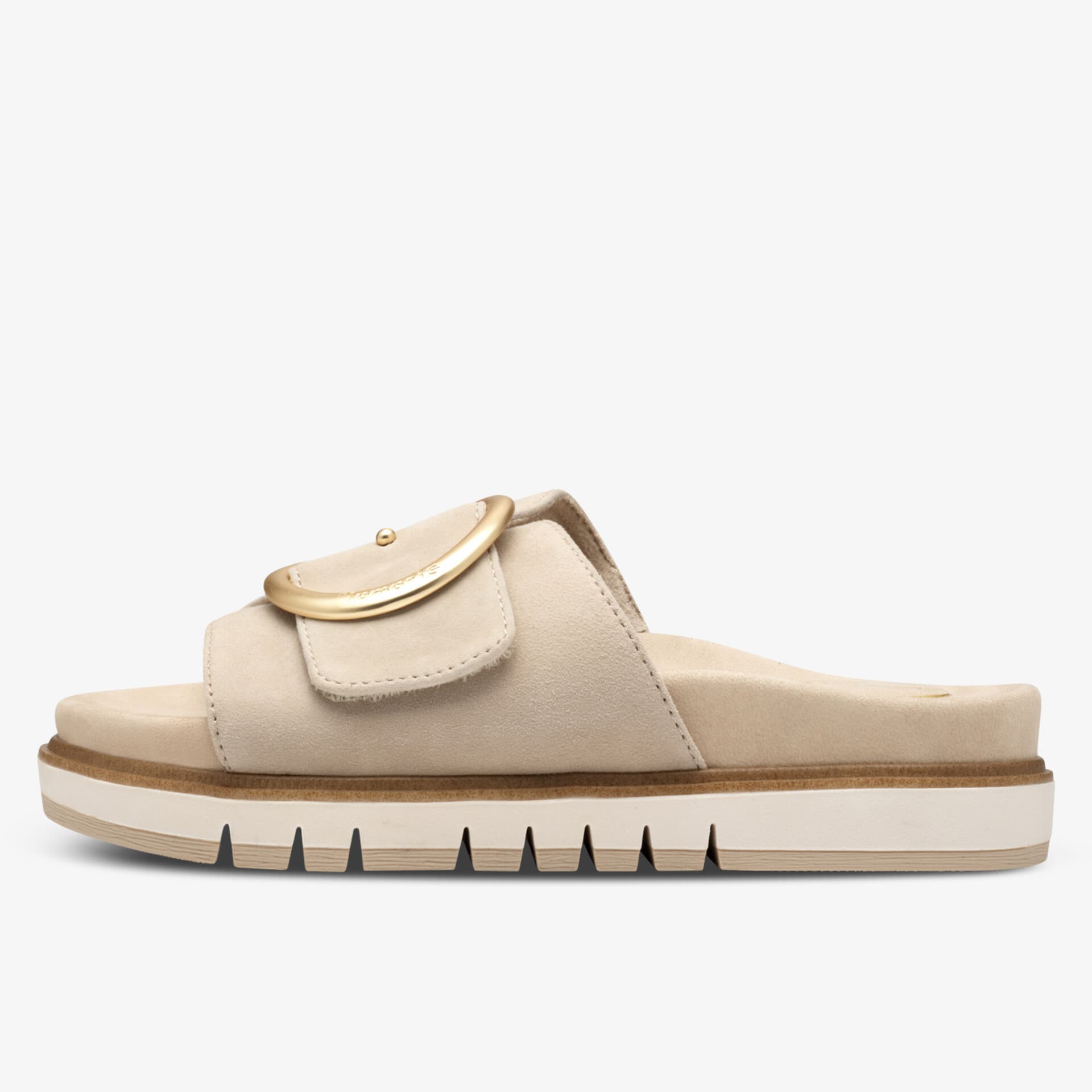 Bequeme Sandale mit stilvoller Schnalle und rutschfester Sohle in hochwertigem Material.