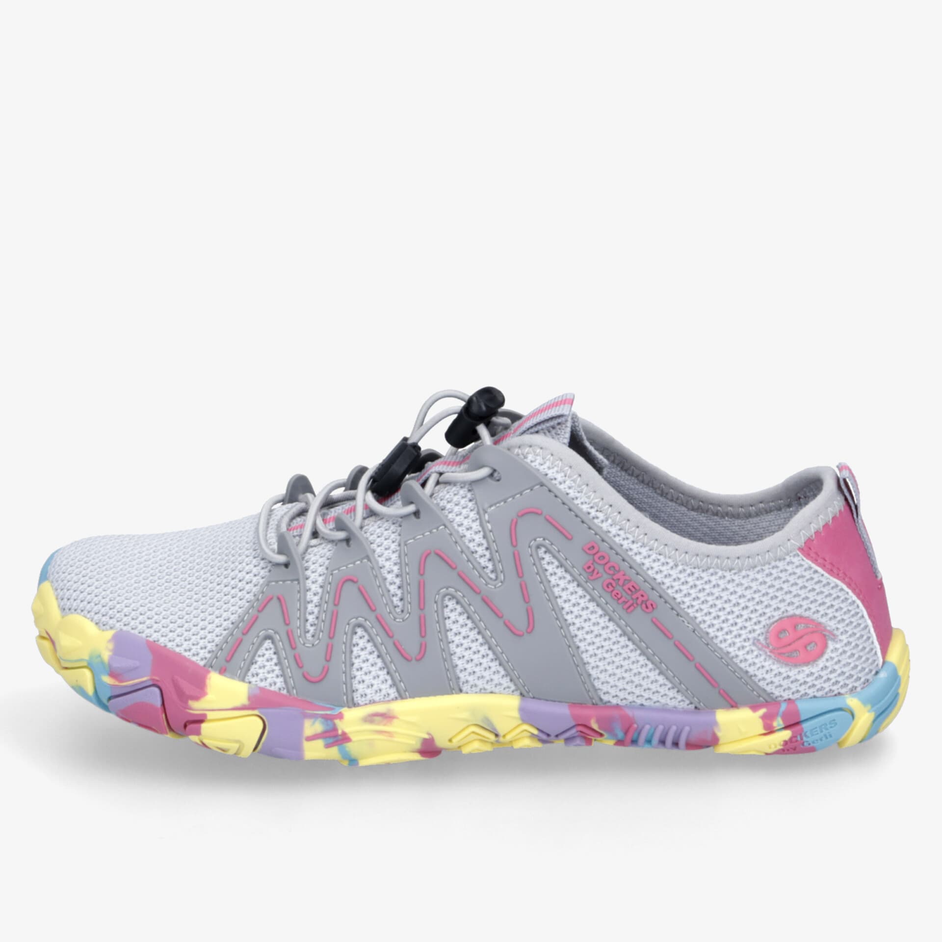 Leichter, atmungsaktiver Schuh mit bunter, rutschfester Sohle und flexiblem Design für optimalen Komfort